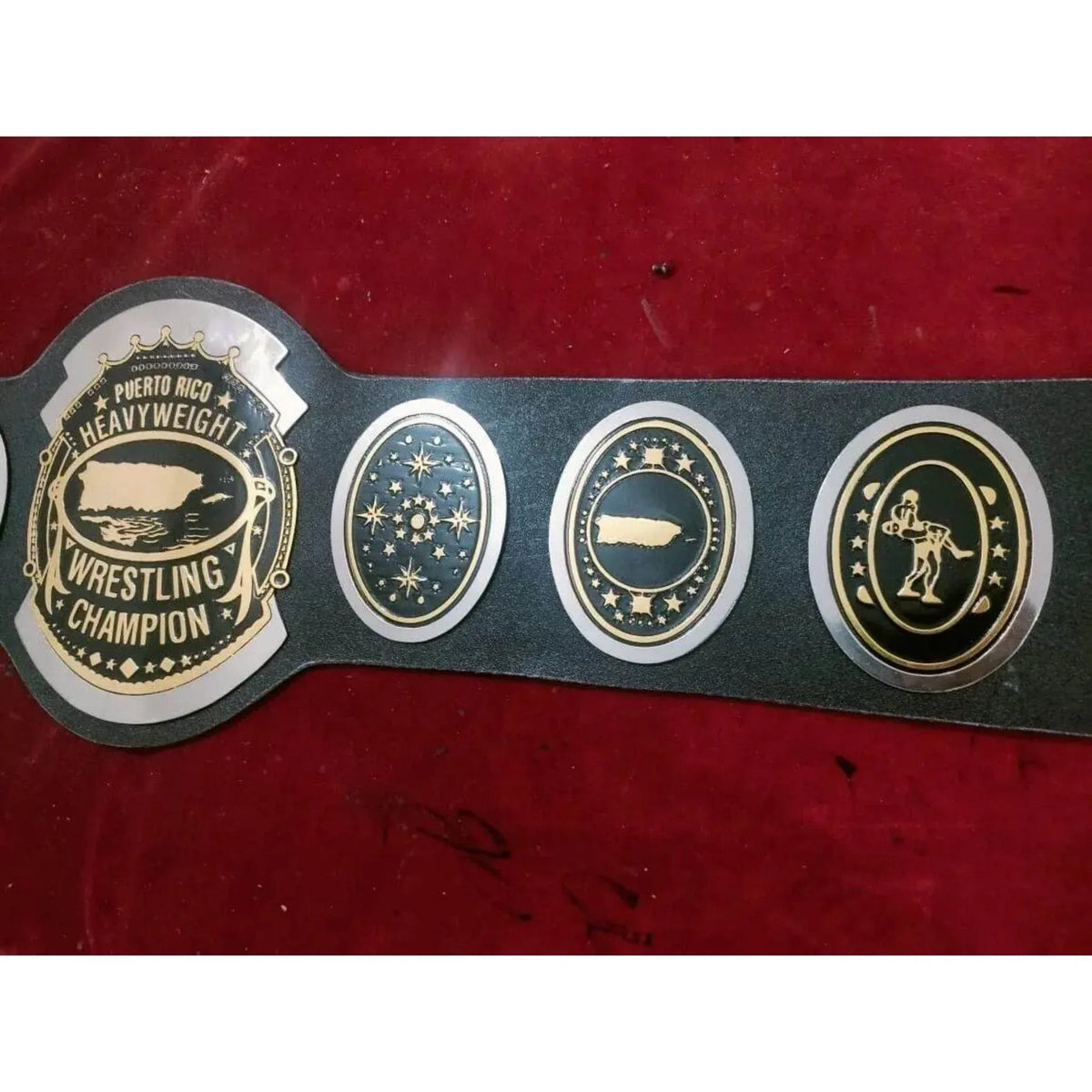 AWA Southern Heavyweight Dual Plated Championship Title Belt - WWF Belt