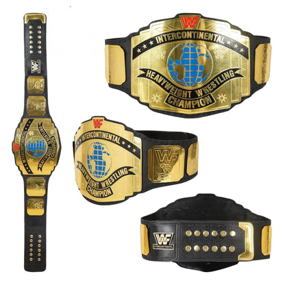 Black WWF Intercontinental Championship Replica Title Belt - WWF Belt