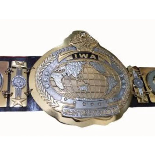 IWA World Junior Jr. Mid Heavyweight Wrestling Champion Belt - WWF Belt