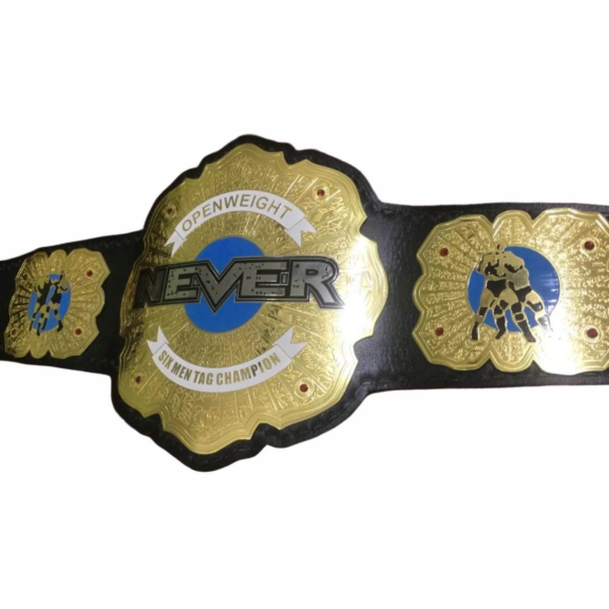 IWGP NEVER Openweight 6-Man Tag Team Championship Title Belt - WWF Belt