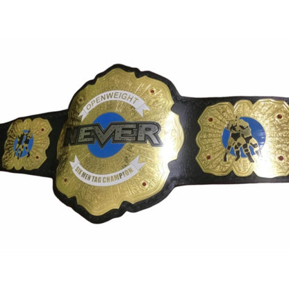 IWGP NEVER Openweight 6-Man Tag Team Championship Title Belt - WWF Belt