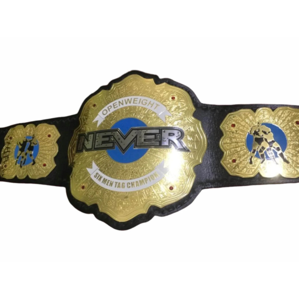 IWGP NEVER Openweight 6-Man Tag Team Championship Title Belt - WWF Belt