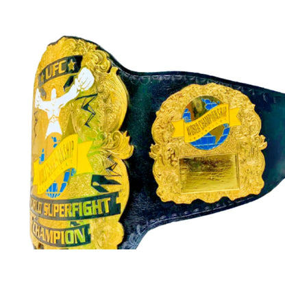 Old UFC MMA Ultimate World SUPERFIGHT Championship Title Belt - WWF Belt