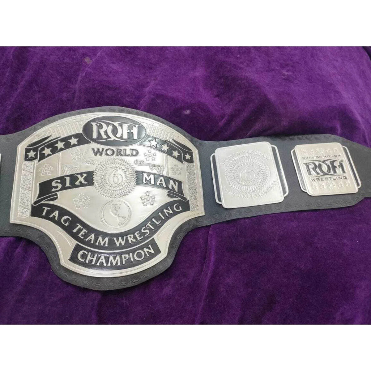 ROH Six Man Tag Team Championship Replica Title Belt - WWF Belt