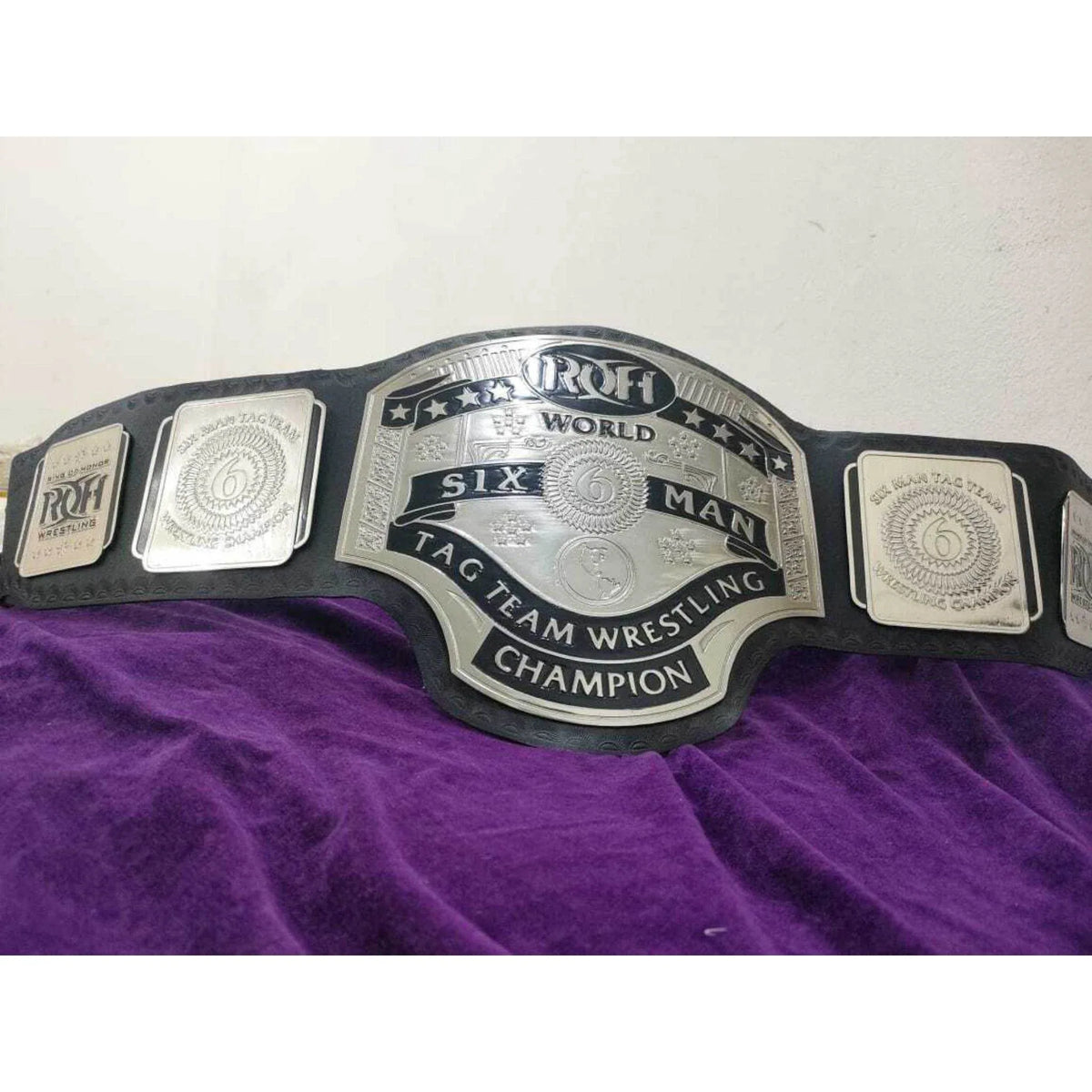 ROH Six Man Tag Team Championship Replica Title Belt - WWF Belt