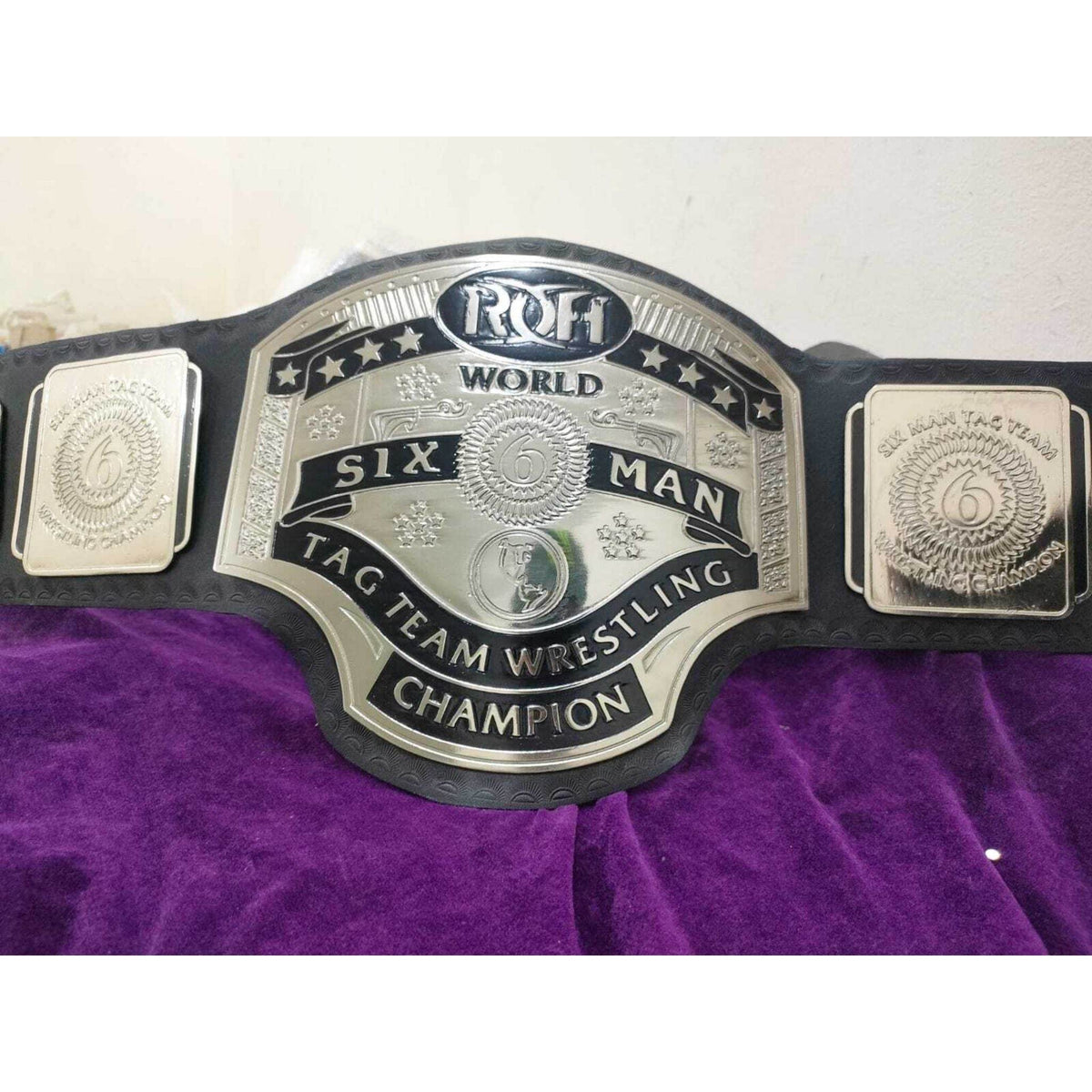 ROH Six Man Tag Team Championship Replica Title Belt - WWF Belt