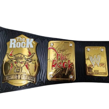 The Rock Brahma Bull Replica Championship Title Belt - WWF Belt
