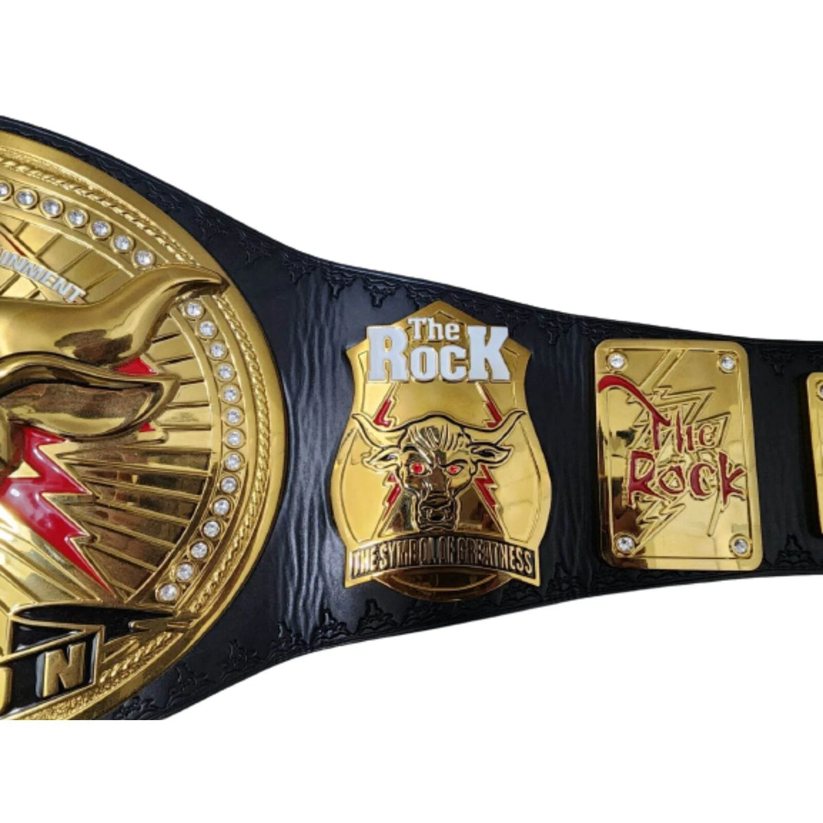 The Rock Brahma Bull Replica Championship Title Belt - WWF Belt
