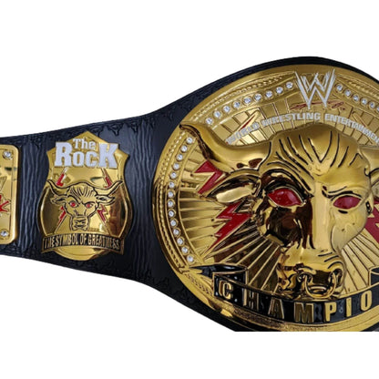 The Rock Brahma Bull Replica Championship Title Belt - WWF Belt